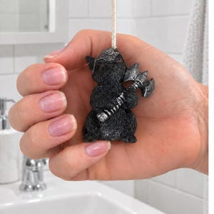 Black Cat Light Pull with Axe - complete with choice of Cord Colour and Connector