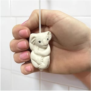 Ceramic White / Ivory Koala Light Pull with Cord & Connector