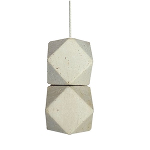 40mm Natural Wood Hexagon Bead Stack Light Pull with Cord & Connector