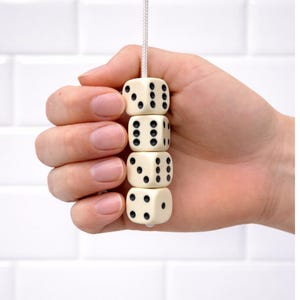 Ivory Dice Light Pull Handle with Cord & Connector