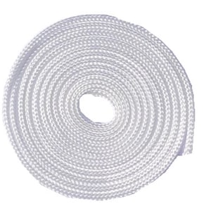 May include: A white braided rope coiled into a circle.