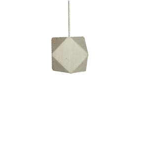 40mm Natural Wood Hexagon Bead Light Pull with Cord & Connector