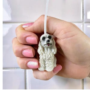 Lámpara de tirador con cable y conector para perro caniche pequeño