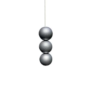 Silver Wooden Bead Light Pull with Cord & Connector