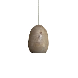Hand Turned Chunky Beech Light Pull with Cord & Connector