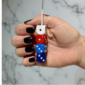 Red White and Blue Dice Light Pull Handle with Cord & Connector