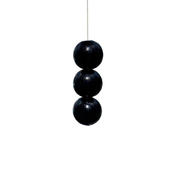Black Wooden Bead Light Pull with Cord & Connector