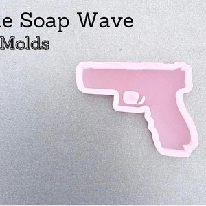 Hand Gun / Pistol silicone mold - freshie molds, resin , vent clip molds