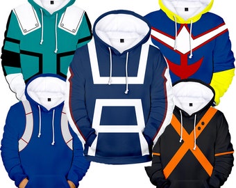 all might hoodie with hair