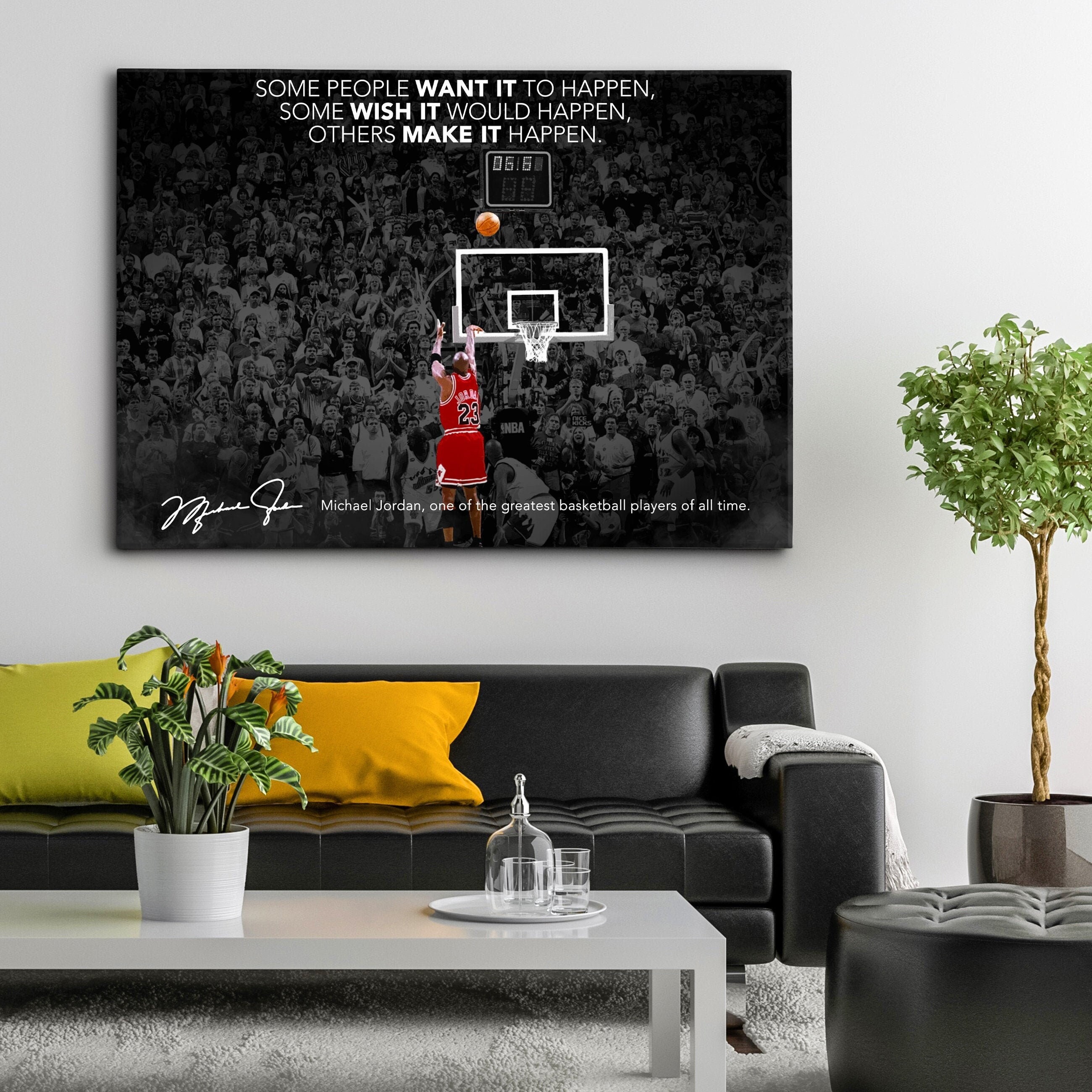 CANVAS ART Michael Jordan Last Shot Basketball - Etsy