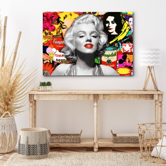 CANVAS ART Marilyn Monroe Mash Up Fashion Model Modern | Etsy