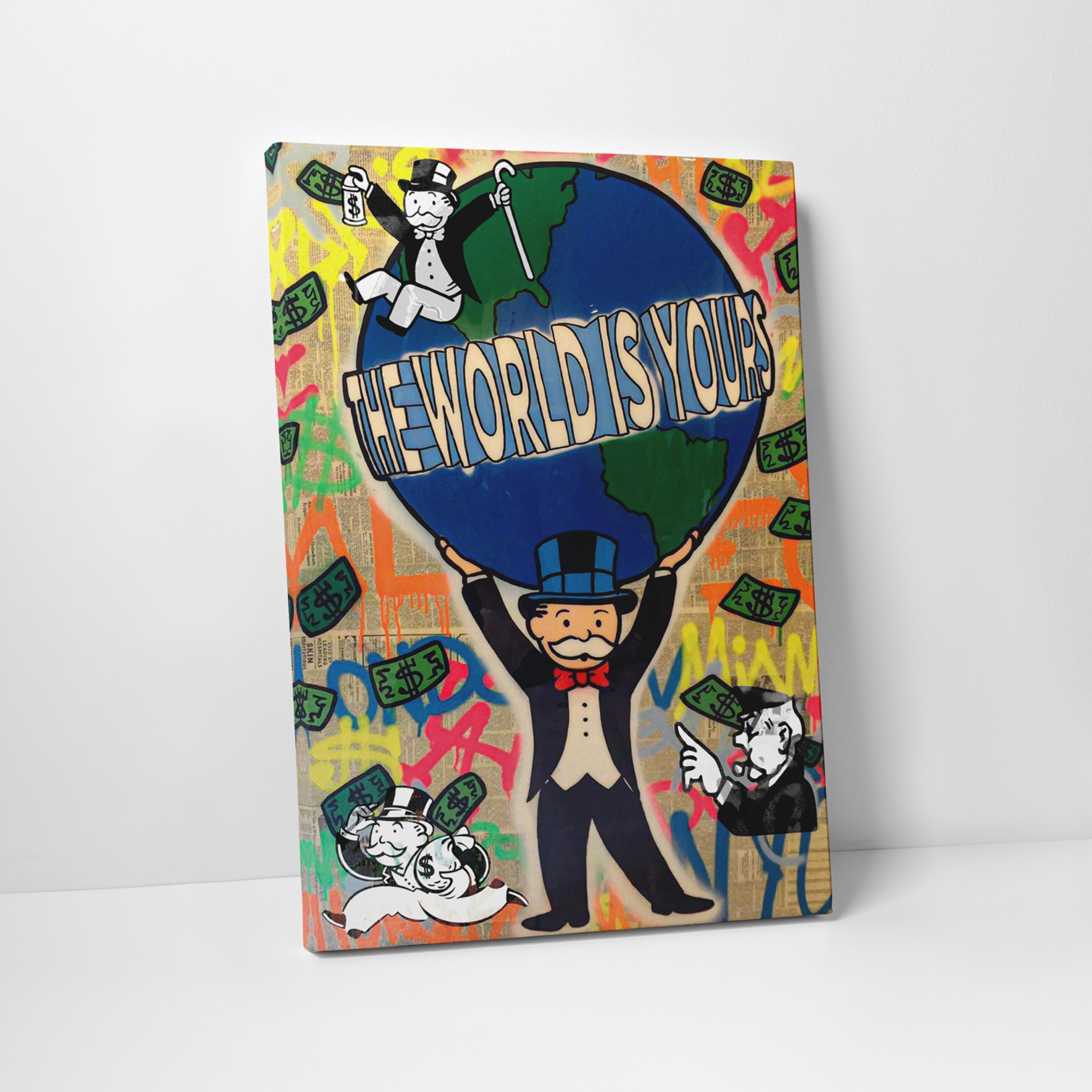 CANVAS ART Monopoly the World is Yours Unique Etsy UK