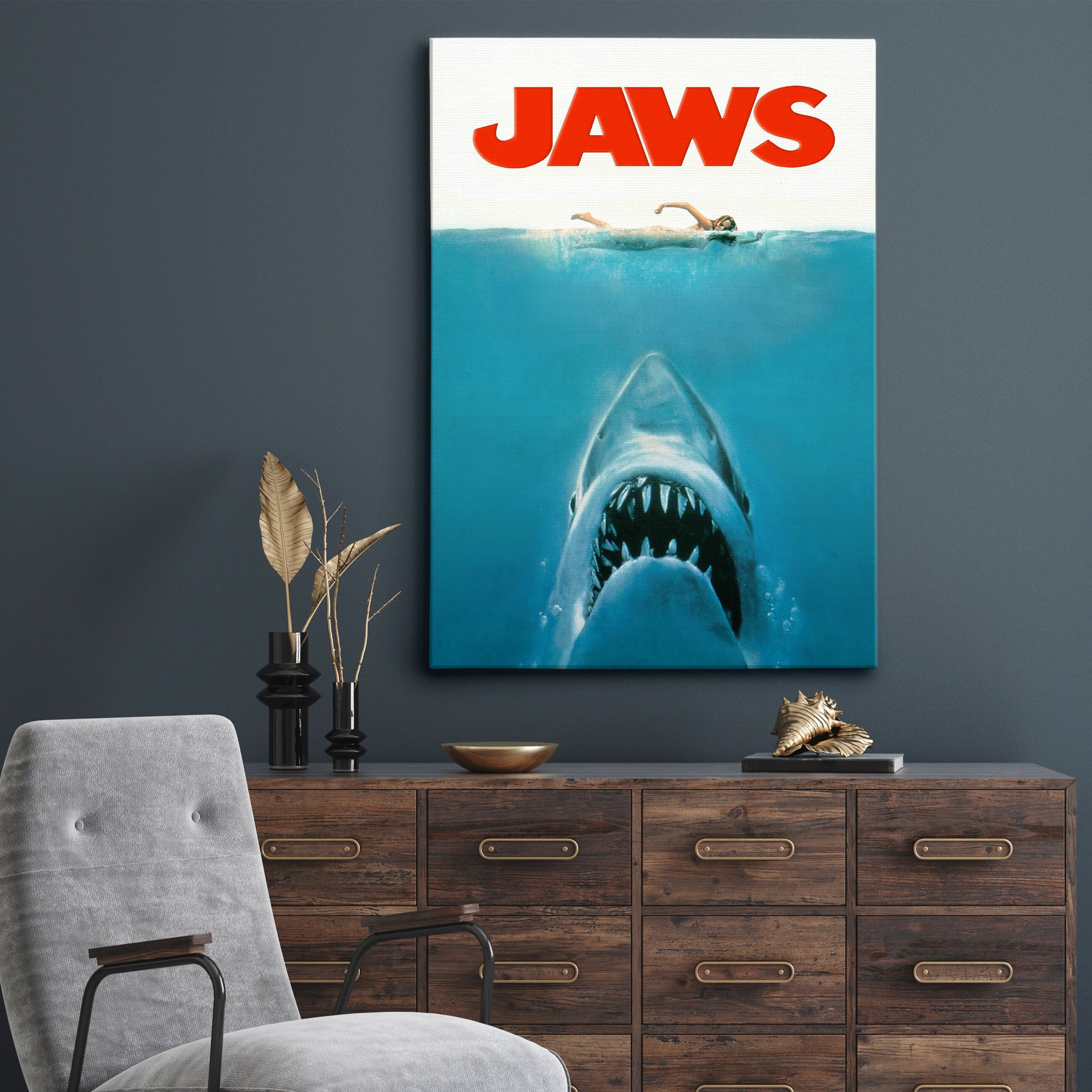 Discover Jaws Movie Art Poster