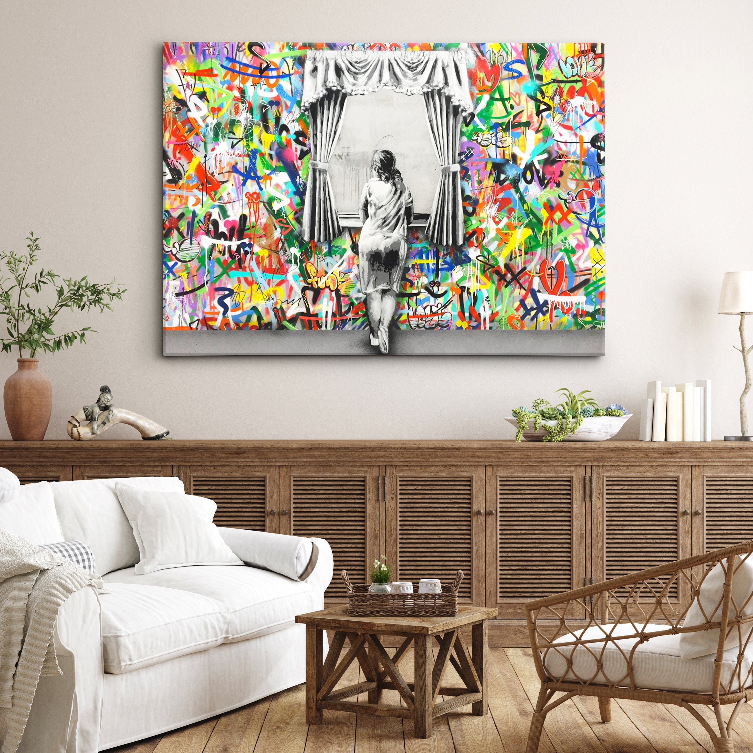 Graffiti Stretched Canvas Print Framed Wall Art Home Office Decor Painting Gift Graffiti Stretched Canvas Print Framed Wall Art Home Office Decor Painting Gift