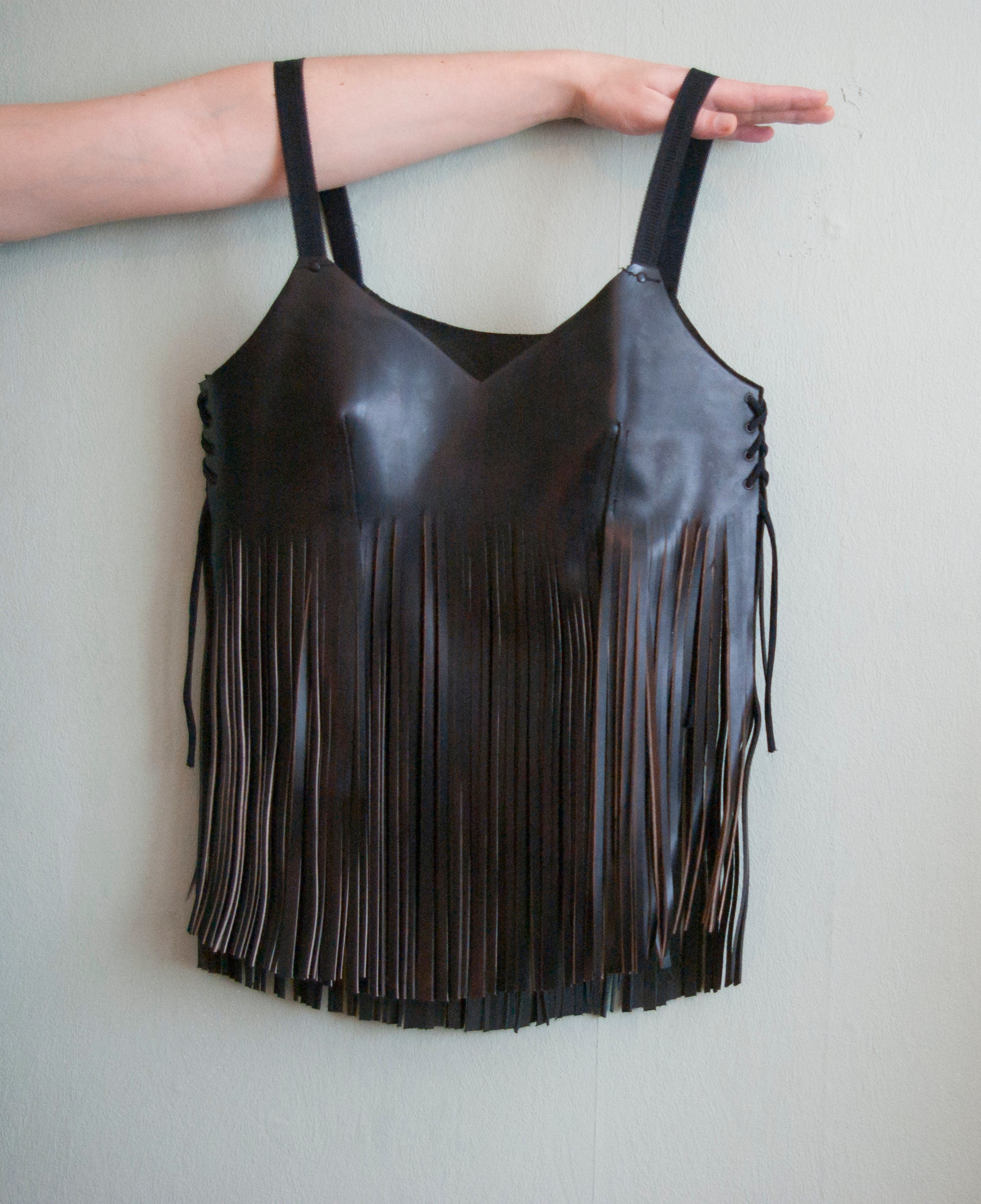 Rétro Vintage Années 60 Années 70 Gilet en daim Hippie Disque Femme