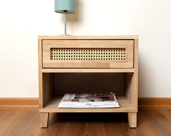 Narrow nightstand, handmade from solid oakwood | NIGST