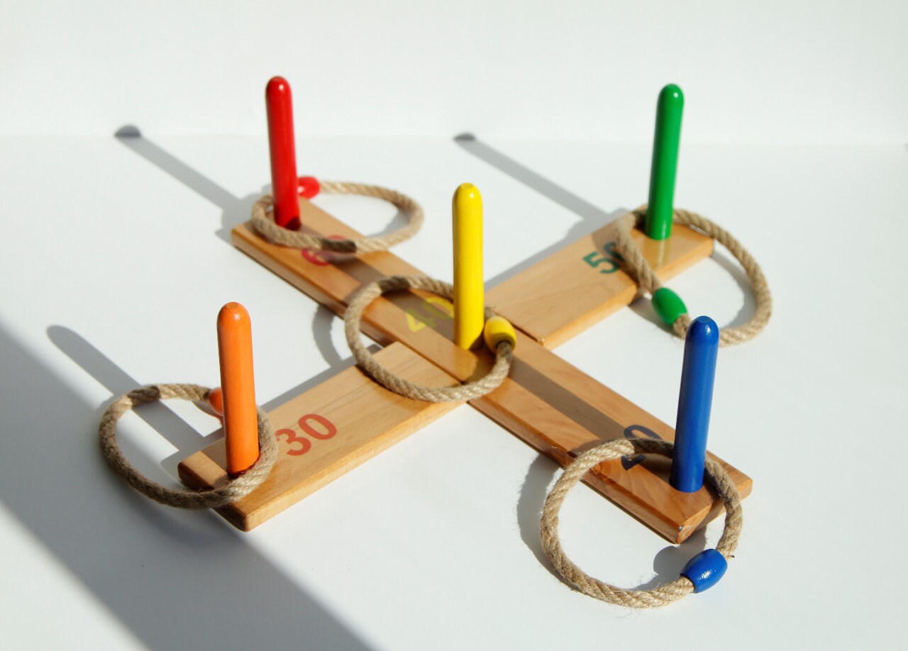 Holz Ring werfen Spiel für Kinder Familienspiel Cornhole | Etsy