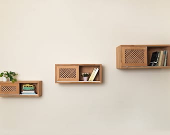 Floating shelves, handmade from solid beechwood | BUKI