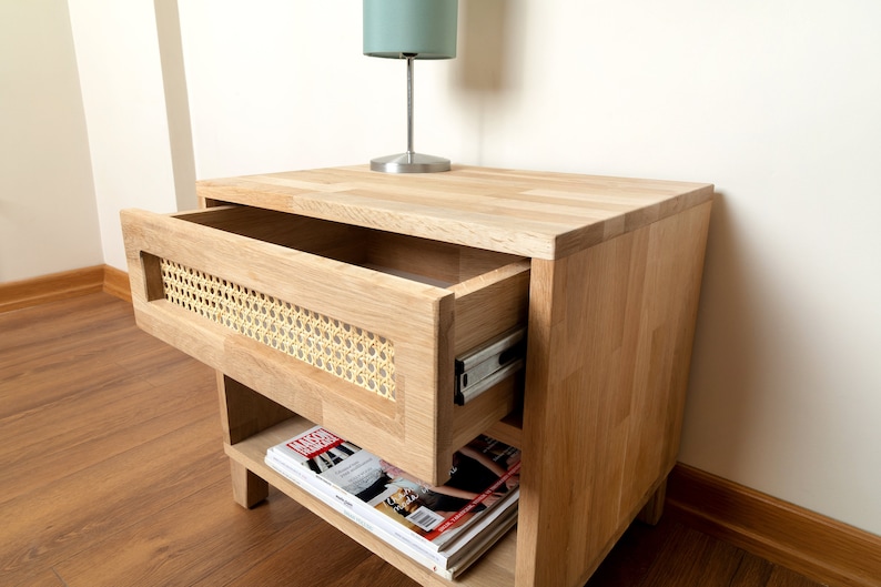 Slowly opens and safely locked drawer.