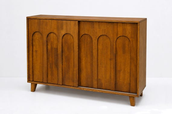 Mid century cabinet, handmade from solid pinewood | CESE
