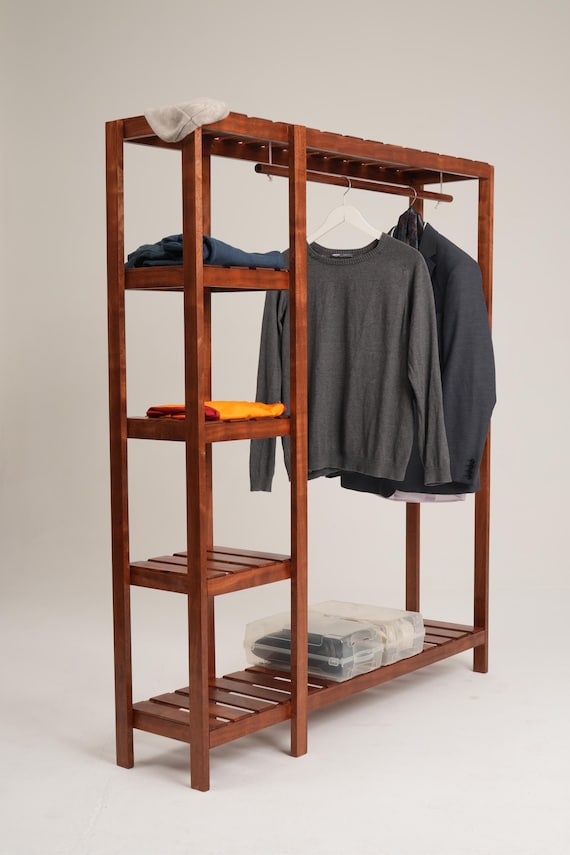 Open wardrobe, handmade from solid mahogany | GJEST