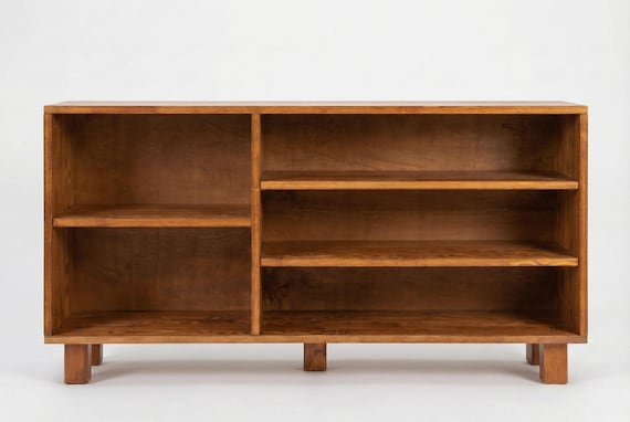 Solid wood bookcase, handmade from solid pinewood | FURO