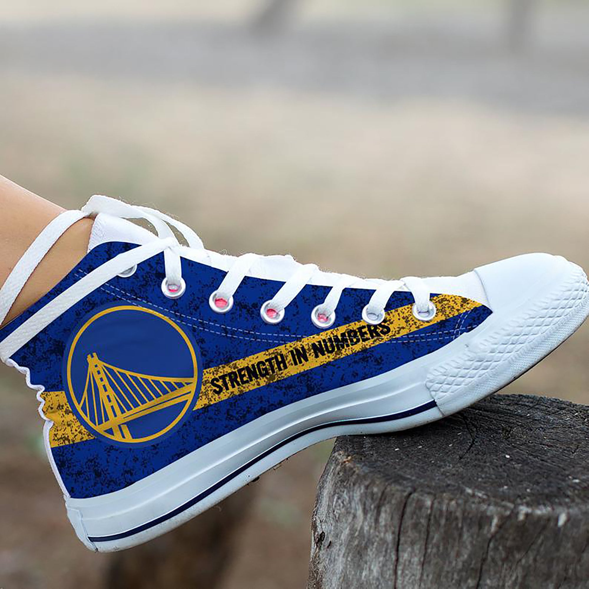 Golden State Warriors High Top Converse Shoes State