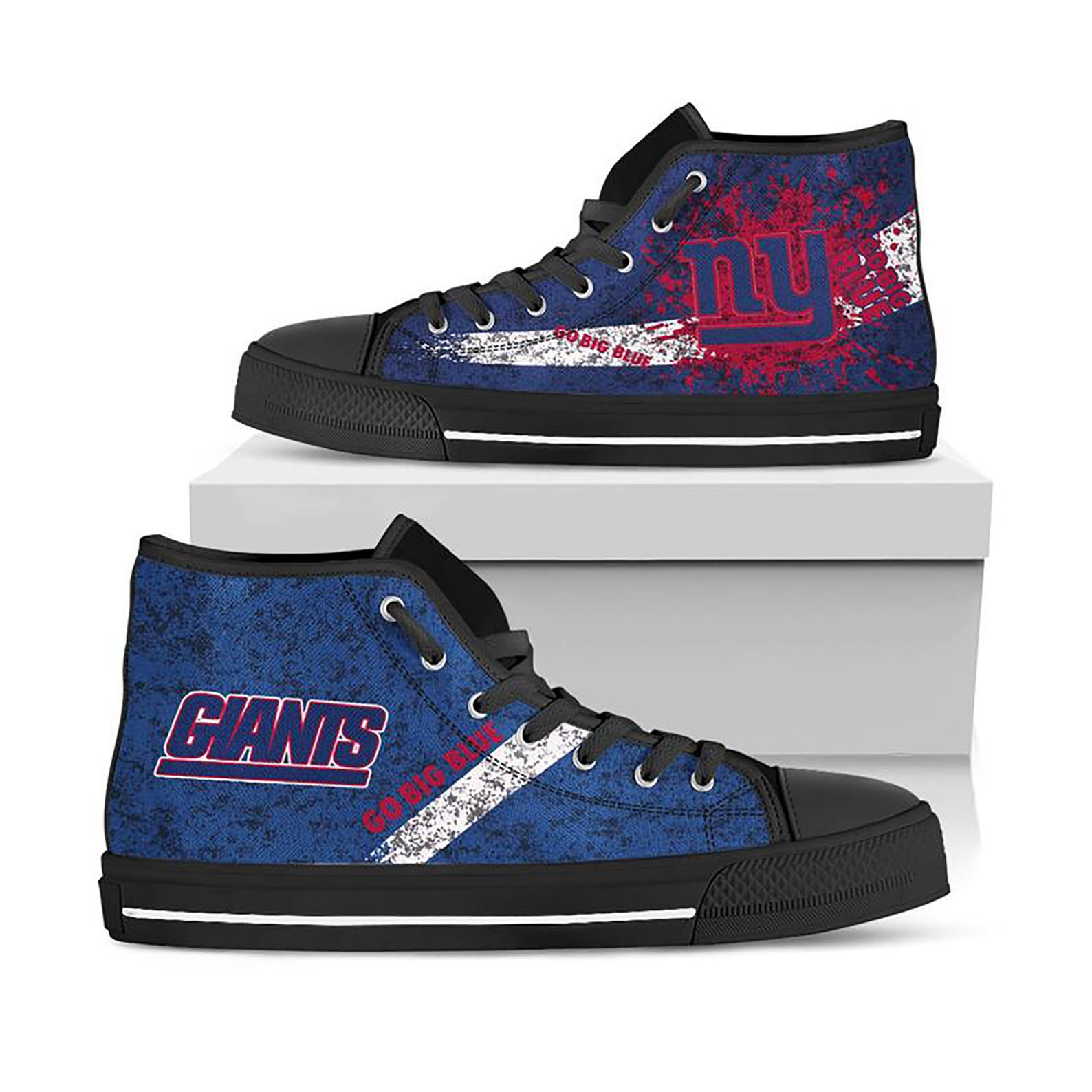 New York Giants High Top Converse Shoes New York Giants Etsy New York Giants High Top Converse Shoes New York Giants Etsy