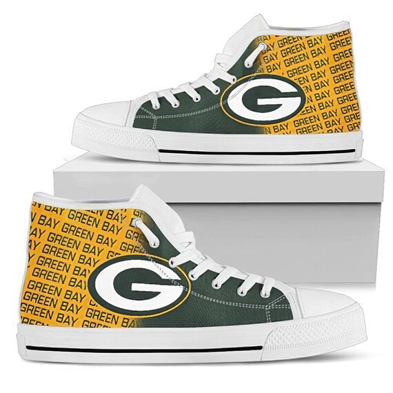 Green Bay Packers High Top Converse Shoes Green Bay Packers | Etsy