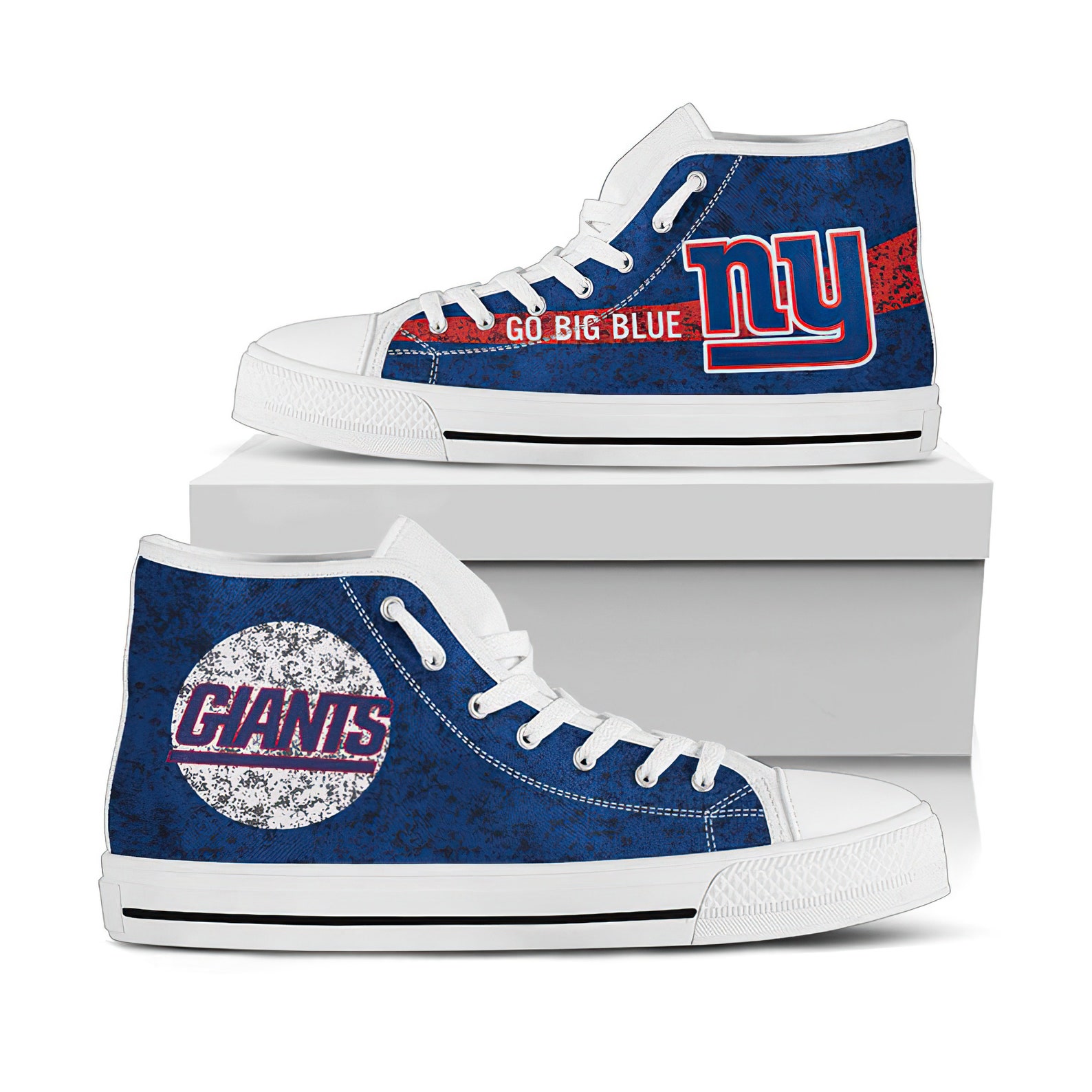 New York Giants High Top Converse Shoes New York Giants Etsy New York Giants High Top Converse Shoes New York Giants Etsy