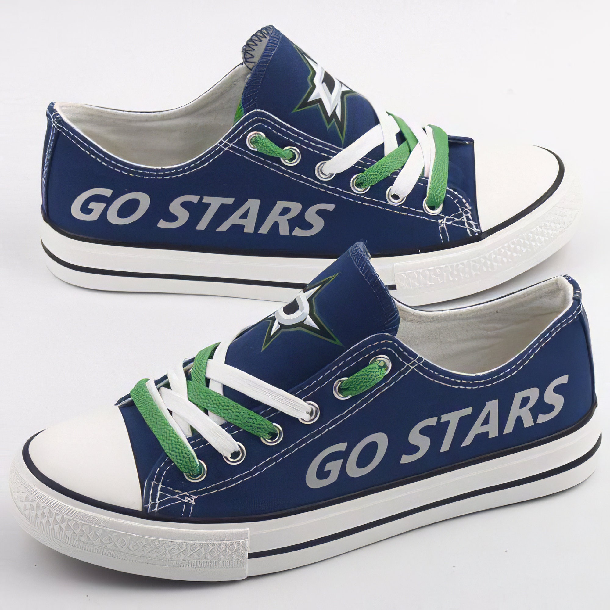 Dallas Stars High Top Converse Shoes Dallas Stars sports Etsy