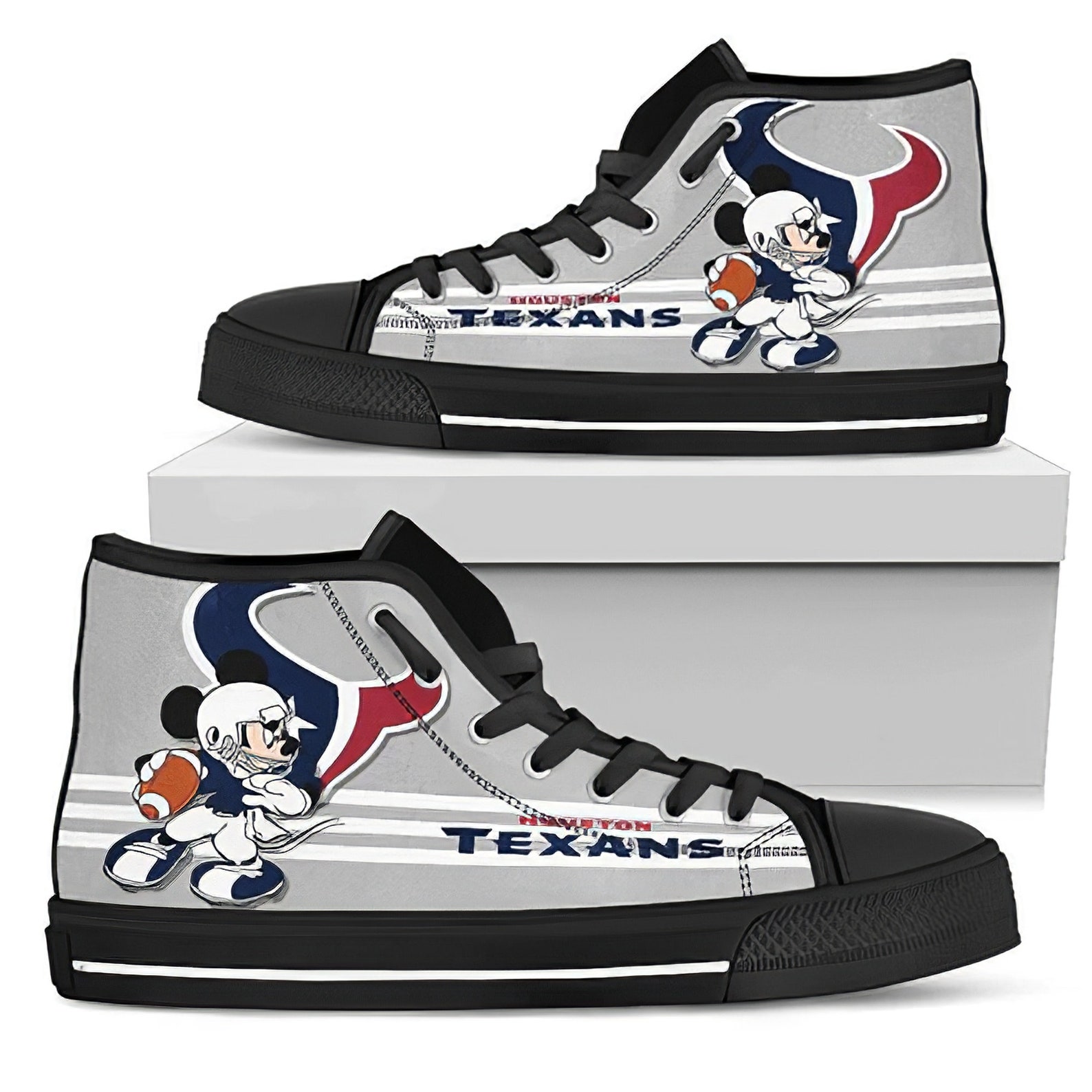 Houston Texans High Top Converse Shoes Houston Texans shoes Etsy