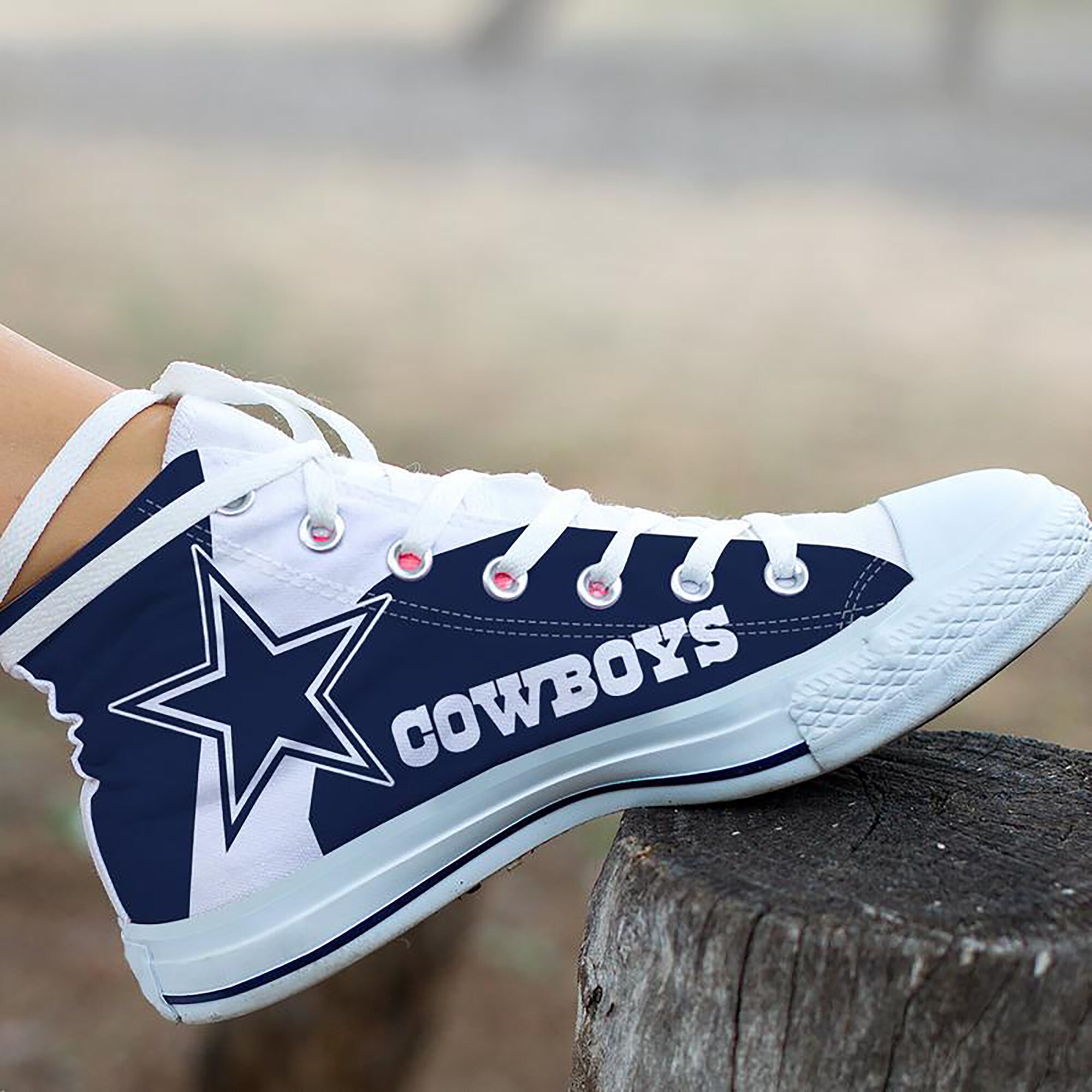Dallas Cowboys High Top Converse Shoes Dallas Cowboys sports Etsy