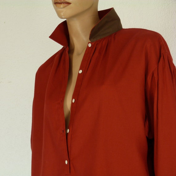 vintage Cacharel red shirt