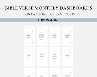 Bible Verse Monthly Dashboards - Personal Size