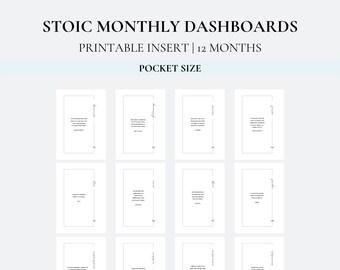Stoic Monthly Dashboards - Pocket Size
