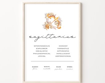 Sagittarius - Zodiac Art Printable