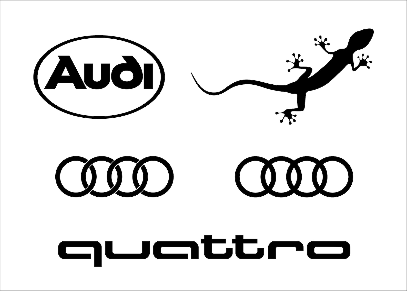 Audi Quattro Logo Svg Dxf Eps Pdf Vektor digitale Datei Etsy Österreich