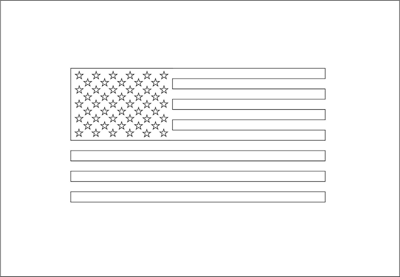 United States Black and White Flag, American Flag Svg Dxf, Eps, Pdf