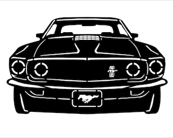 洋書　フォード　マスタング　未開封 フォード マスタング 1969 フロント - シルエット SVG DXF、EPS、PDF