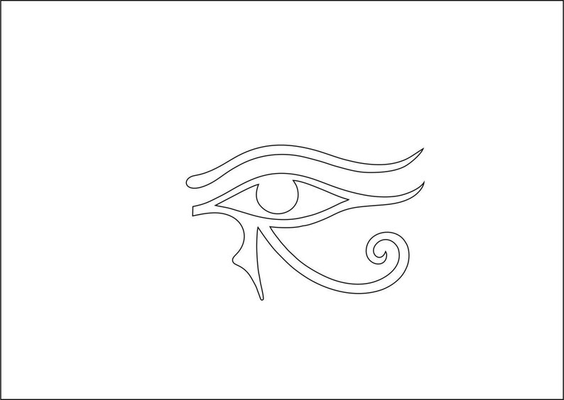 Eye of Horus, a symbol of protection Dxf, Eps, Pdf, Svg, vector digital file image 2