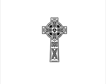 Celtic Cross for laser cut / engrave - Svg, Dxf, Eps, Pdf - Digital Download