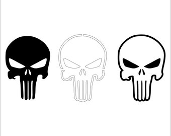Punisher - Silhouette Svg Dxf, Eps, Pdf, Clip art, laser cut, Vector digitalfile