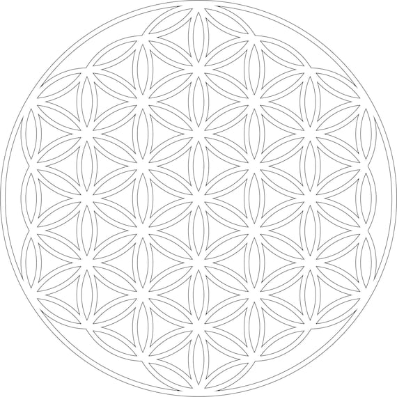 Flower of life Dxf Eps Pdf Svg for Plasma Laser Plotter Router Cut ready vector CNC file