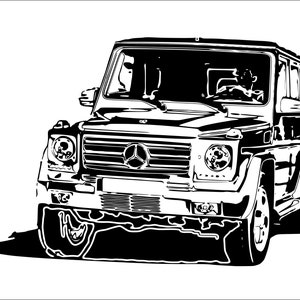 Mercedes-Benz Classe G para gravar Svg, Dxf, Eps, Pdf - Download Digital