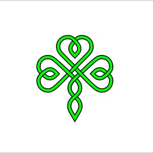 Celtic shamrock 01 - Silhouette Svg Dxf, Eps, Pdf, Clip art, Vector Cut file