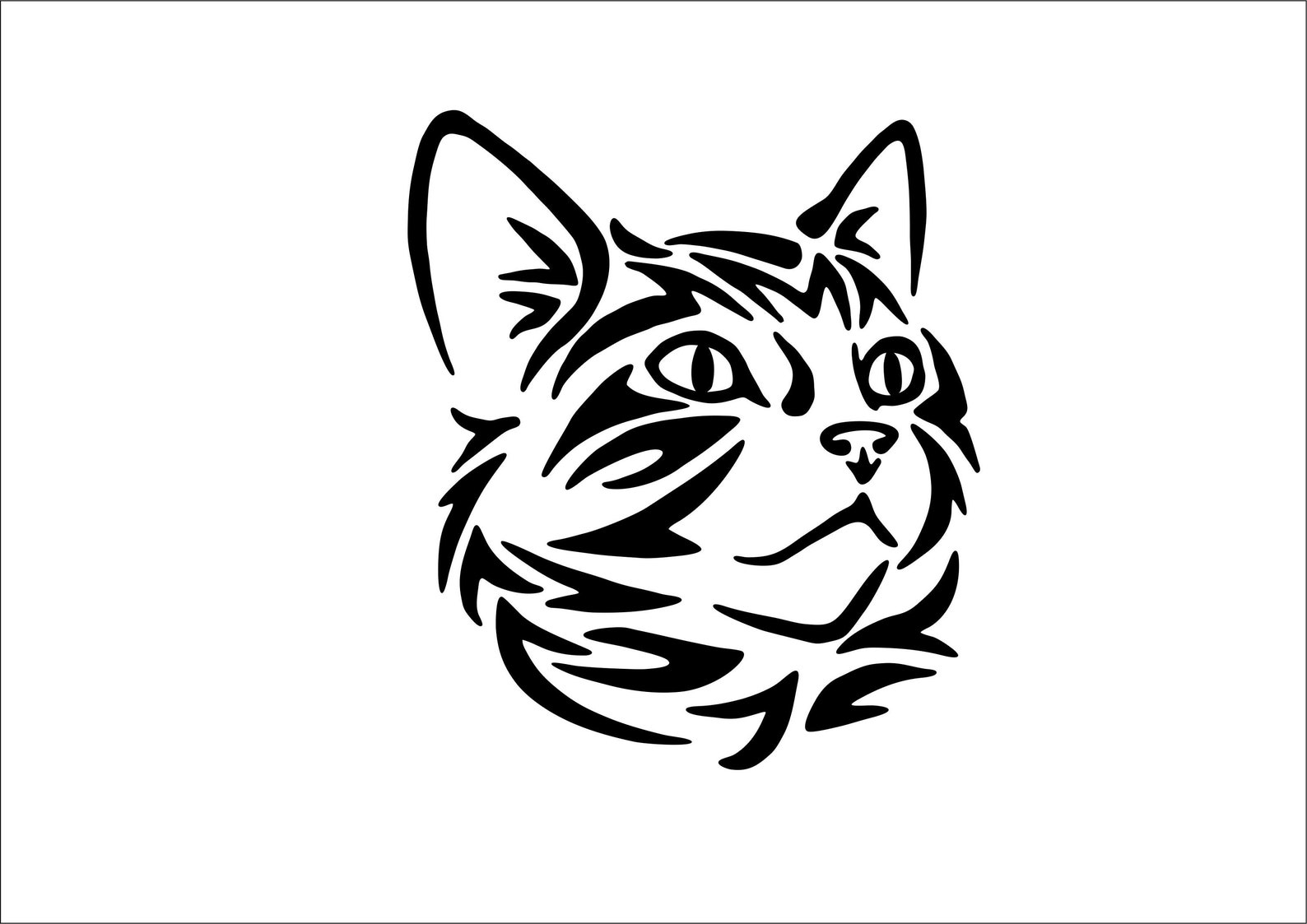 Katze Silhouette Svg, Dxf, Eps, Pdf, ClipArt, Vektor geschnittene