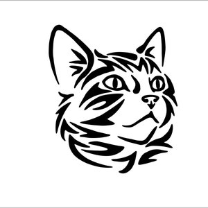 Silhouette de chat SVG, DXF, EPS, PDF, clipart, fichier numérique vectoriel découpé
