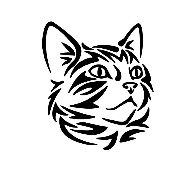 Cat Silhouette Svg Dxf, Eps, Pdf, Clip art, Vector Cut digital file