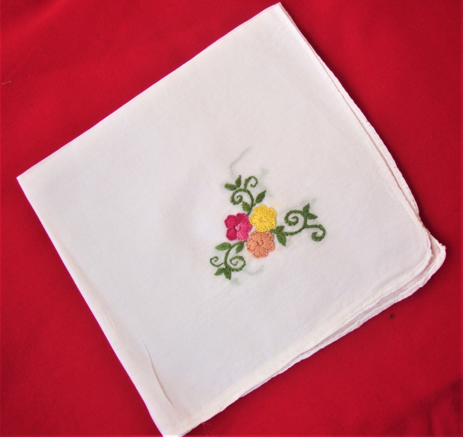 Personalised Hand Embroidered handkerchiefs/Vintage Etsy